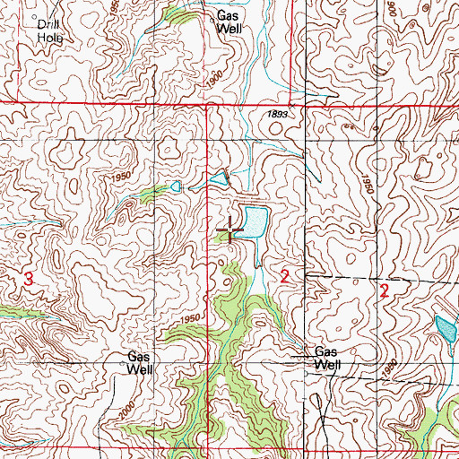 Topographic Map of Sandstone Creek Site 116 Dam, OK