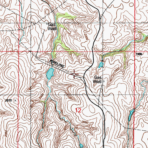 Topographic Map of Sandstone Creek Site 118 Reservoir, OK