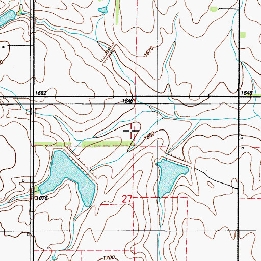 Topographic Map of Upper Elk Creek Site 38 Reservoir, OK