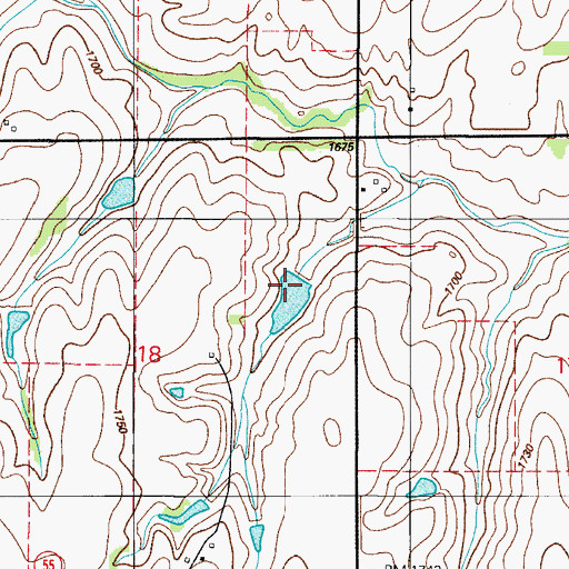 Topographic Map of Upper Elk Creek Site 34 Reservoir, OK