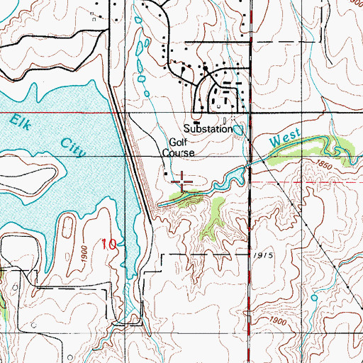 Topographic Map of Upper Elk Creek Site 22r Reservoir, OK