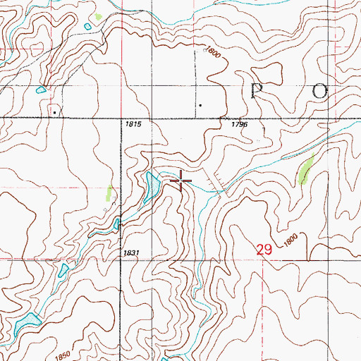 Topographic Map of Upper Elk Creek Site 20 Dam, OK