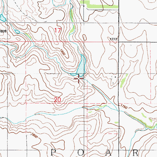 Topographic Map of Upper Elk Creek Site 19 Dam, OK
