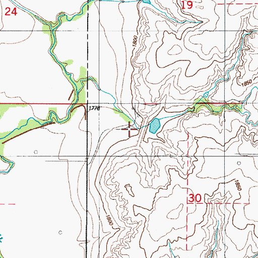 Topographic Map of Upper Elk Creek Site 17 Reservoir, OK