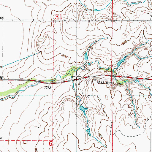 Topographic Map of Upper Elk Creek Site 15 Dam, OK