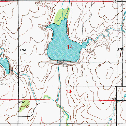 Topographic Map of Upper Elk Creek Site 11 Reservoir, OK