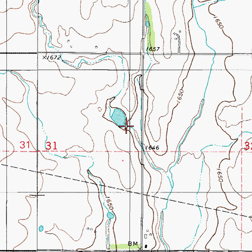 Topographic Map of Upper Elk Creek Site 10 Dam, OK