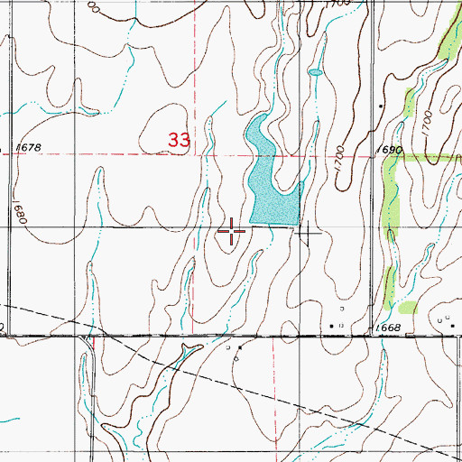 Topographic Map of Upper Elk Creek Site 8 Reservoir, OK
