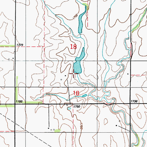 Topographic Map of Upper Elk Creek Site 4 Dam, OK
