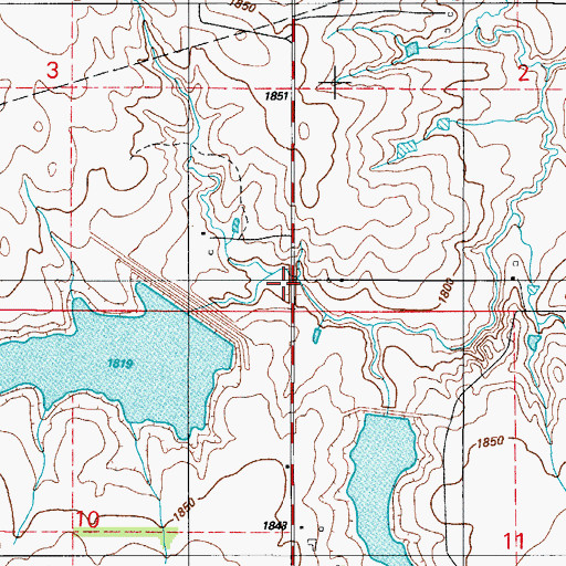 Topographic Map of Soldier Creek Watershed Site 4 Dam, OK