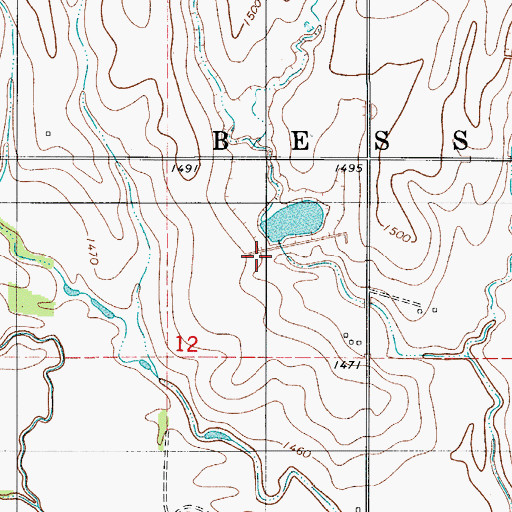 Topographic Map of Boggy Creek Watershed Site 29 Dam, OK