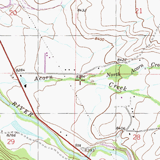 Topographic Map of North Acorn Creek, CO