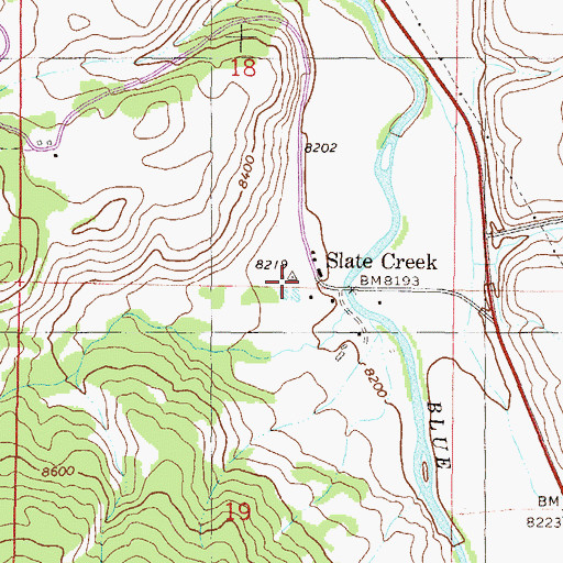 Topographic Map of Slate Creek Ranger Station, CO