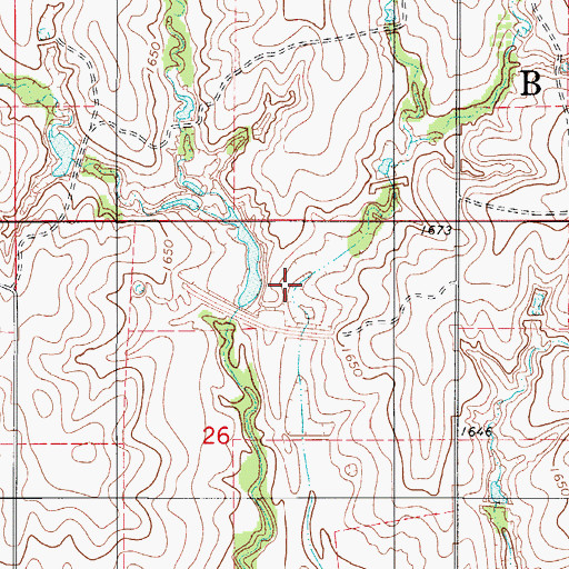 Topographic Map of Boggy Creek Watershed Site 21 Dam, OK