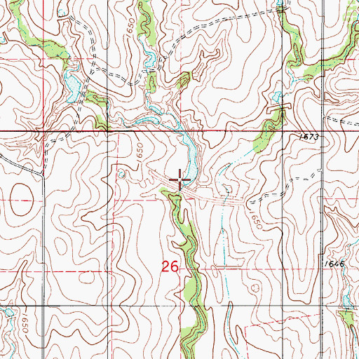 Topographic Map of Boggy Creek Watershed Site 21 Reservoir, OK