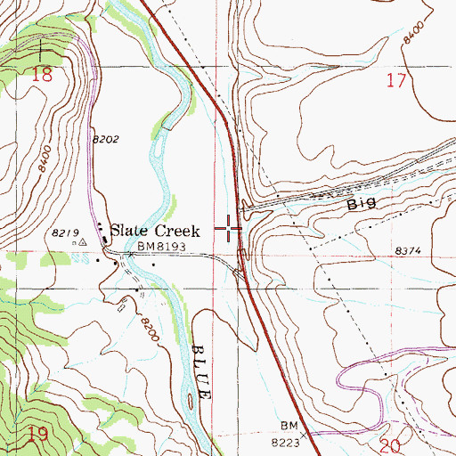 Topographic Map of Big Gulch, CO