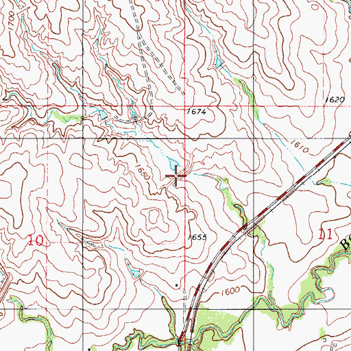 Topographic Map of Boggy Creek Watershed Site 15 Dam, OK