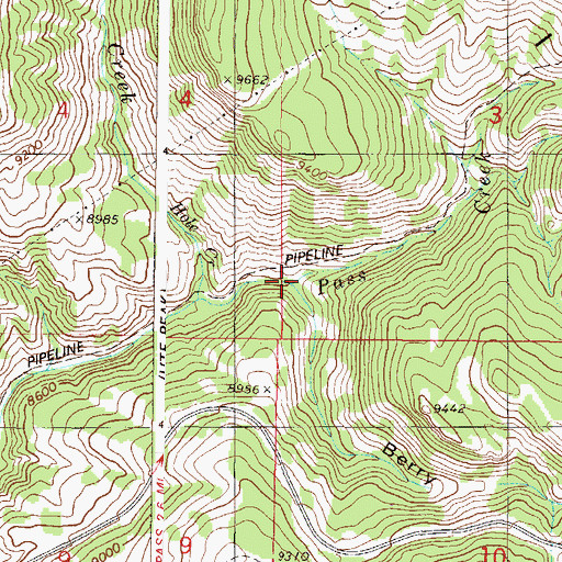 Topographic Map of Berry Gulch, CO