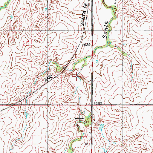 Topographic Map of Boggy Creek Watershed Site 12 Dam, OK