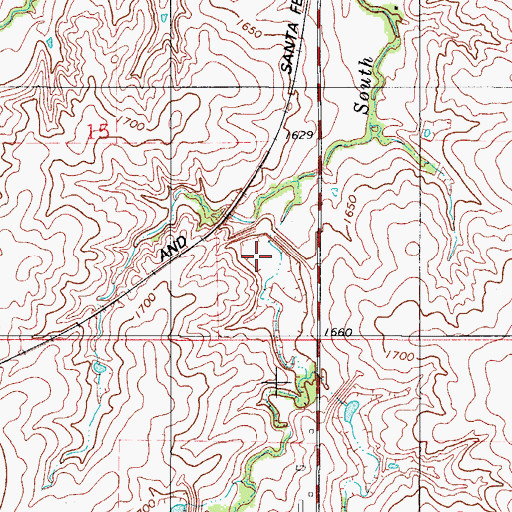 Topographic Map of Boggy Creek Watershed Site 12 Reservoir, OK