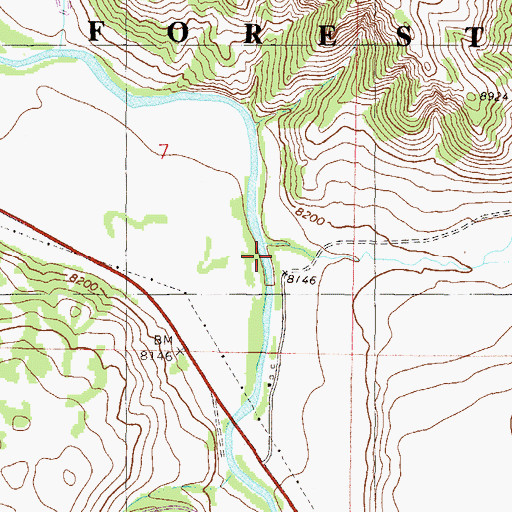 Topographic Map of Pass Creek, CO