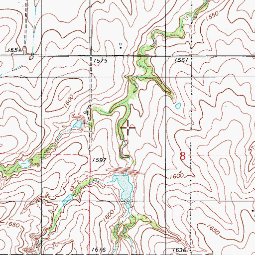 Topographic Map of Boggy Creek Watershed Site 10 Reservoir, OK