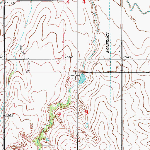 Topographic Map of Boggy Creek Watershed Site 9 Dam, OK
