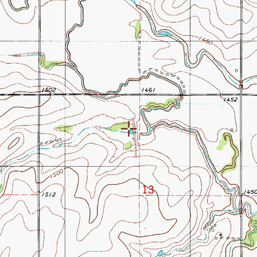 Topographic Map of Boggy Creek Watershed Site 6 Dam, OK