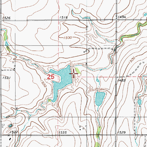 Topographic Map of Boggy Creek Watershed Site 4 Dam, OK