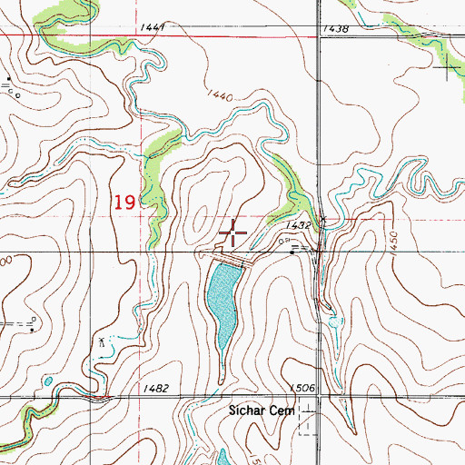 Topographic Map of Biggy Creek Watershed Site 2 Dam, OK