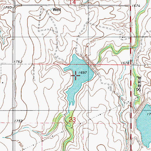 Topographic Map of Turkey Creek Site 9 Reservoir, OK
