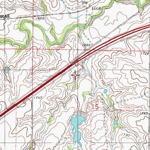 Topographic Map of Turkey Creek Site 8 Dam, OK