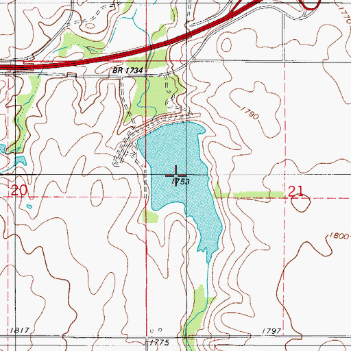 Topographic Map of Turkey Creek Site 7 Reservoir, OK