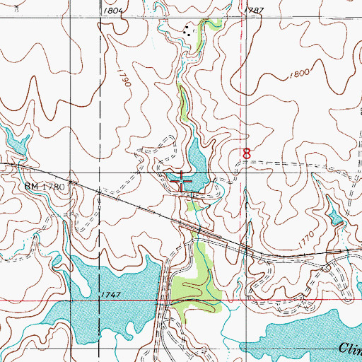 Topographic Map of Turkey Creek Site 5 Reservoir, OK