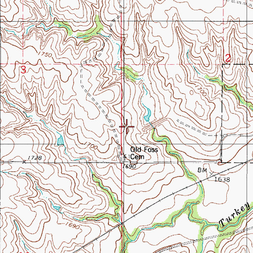 Topographic Map of Turkey Creek Site 3 Dam, OK