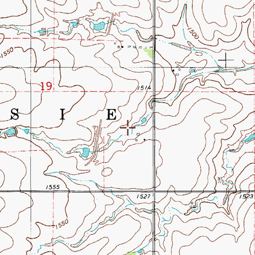 Topographic Map of South Clinton Laterals Site L17 Dam, OK