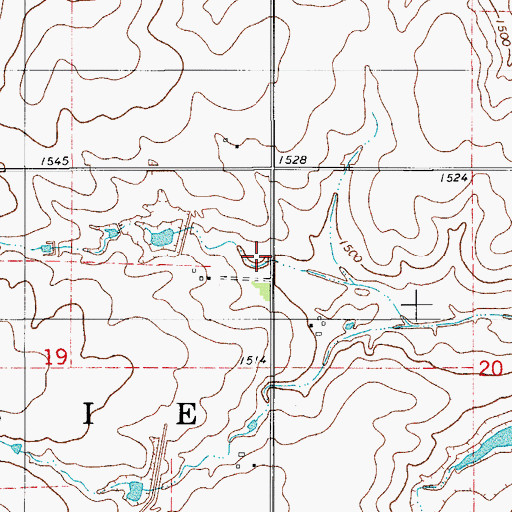 Topographic Map of South Clinton Laterals Site L16 Dam, OK