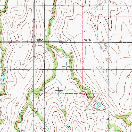 Topographic Map of South Clinton Laterals Site L10 Reservoir, OK