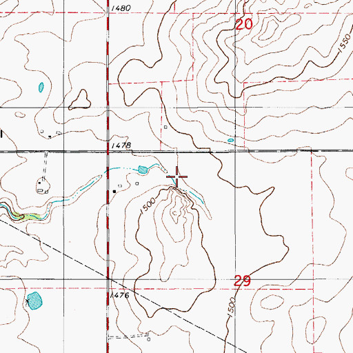 Topographic Map of Cavalry Creek Site 2 Reservoir, OK