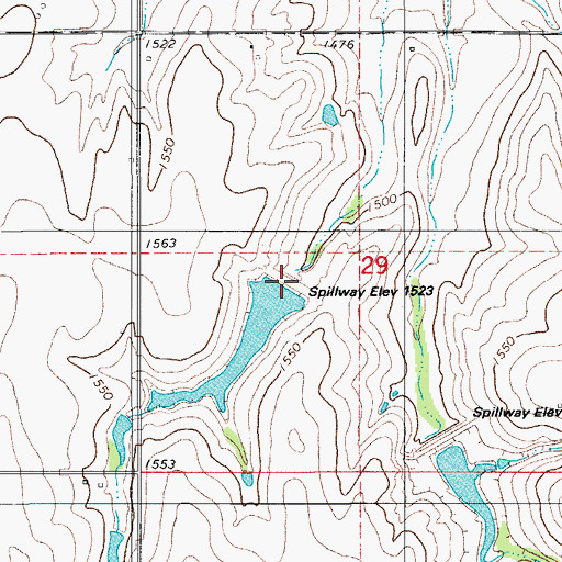 Topographic Map of Cavalry Creek Site 4 Dam, OK