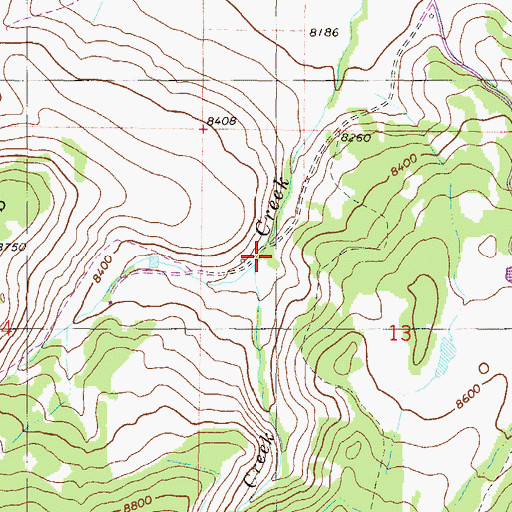 Topographic Map of Hay Camp Creek, CO