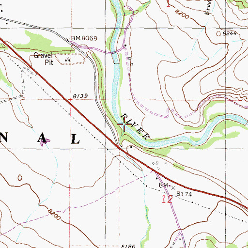 Topographic Map of Squaw Creek, CO