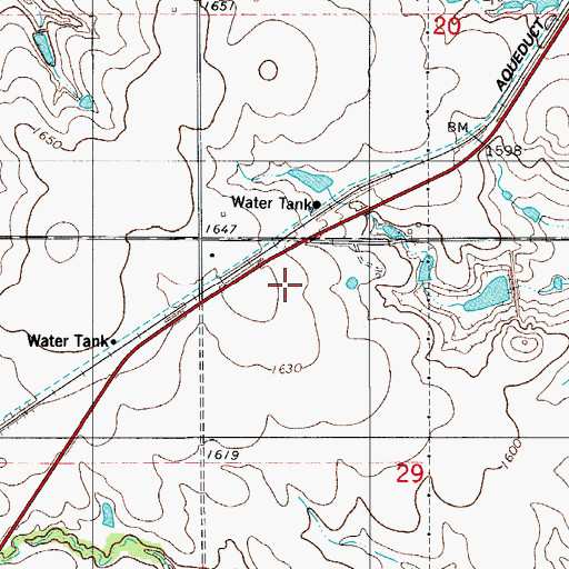 Topographic Map of Cavalry Creek Watershed 30 Reservoir, OK