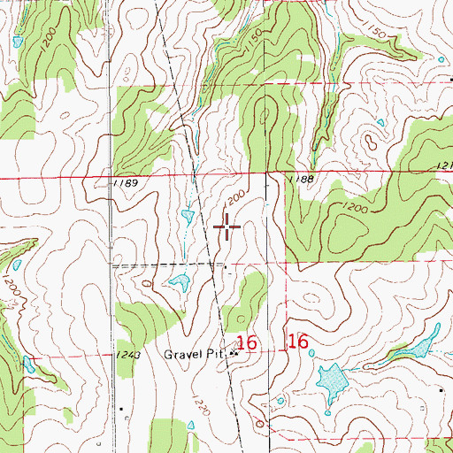 Topographic Map of Rush Creek Site 27 Dam, OK