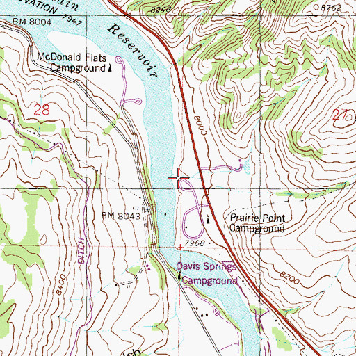 Topographic Map of Shane Gulch, CO