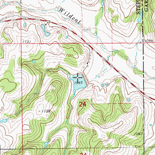 Topographic Map of Wildhorse Creek Site 87 Dam, OK
