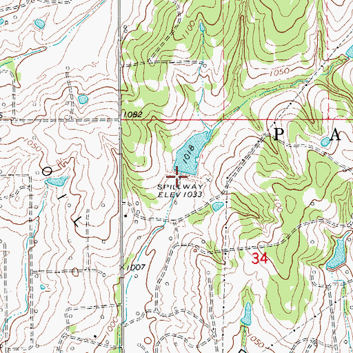 Topographic Map of Wildhorse Creek Site 61 Dam, OK