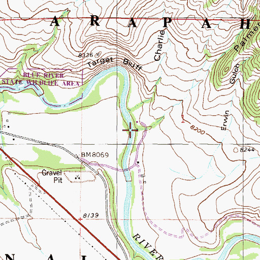 Topographic Map of Palmer Gulch, CO