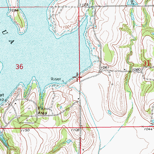 Topographic Map of Wildhorse Creek Site 39 Reservoir, OK