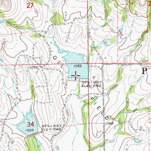 Topographic Map of Wildhorse Creek Site 33 Dam, OK